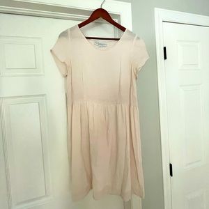 Birds of North America baby doll dress, pale pink, size 8